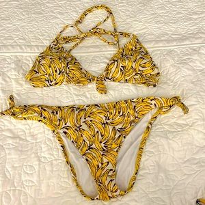 Banana print bikini